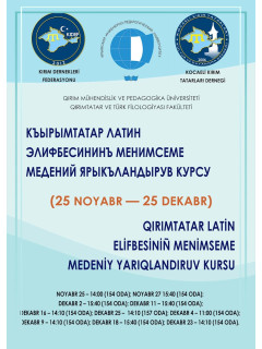 Qırımtatar Latin Elifbesinin Menimseme Medeniy Yarıqlandıruv Kursu. 2013